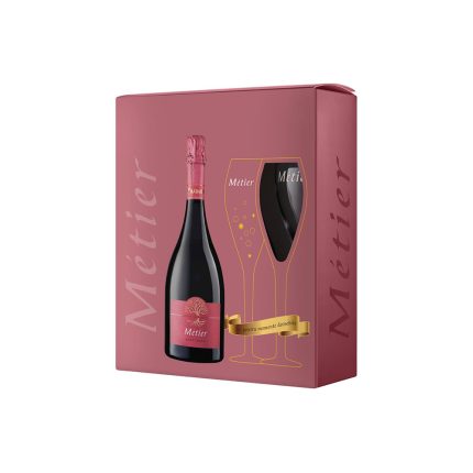 Rădăcini Métier Rosé în cutie suvenir cu pahare